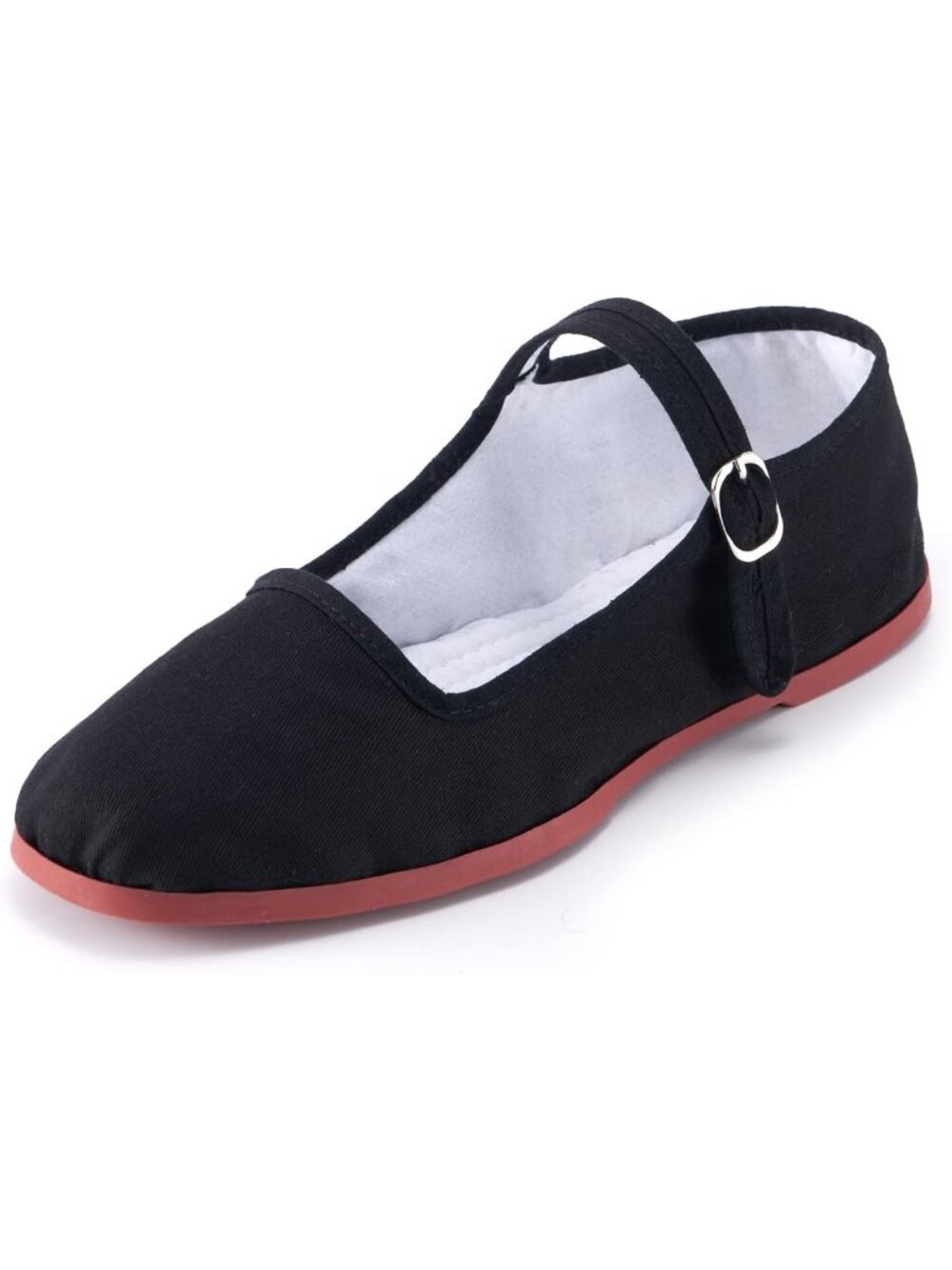 〽️Women's Mary Jane Flats Black Cotton Comfortable Closed Toe China Doll Shoes